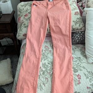 Peach Straight-Leg Pants